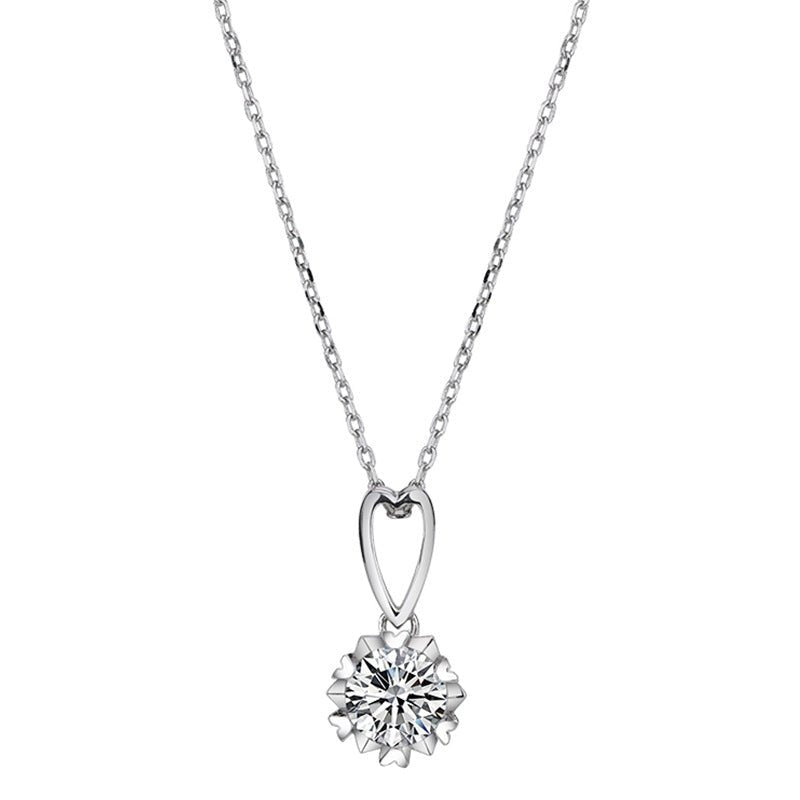 【#224】925 Sterling Silver Moissanite Necklace - Queenou Jewelry