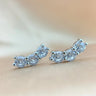 【#250】925 Sterling Silver Moissanite Earrings - Queenou Jewelry