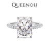 【366】4CT Synthetic Moissanite Ring - Classic, Fashionable, and Elegant Everyday Ring for Women, Perfect for Wedding, Anniversary, or Birthday Gifts - Queenou Jewelry