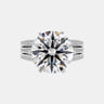 【406】"Deck the Hall" Split Shank Paved 10 Carat Moissanite Ring - Queenou Jewelry