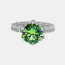 【408】"Deck the Hall" Bohemian Petal Set 5 Carat Moissanite Ring - Queenou Jewelry