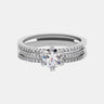 【410】"Winter Ball" Detachable Stacked Moissanite Ring - Queenou Jewelry