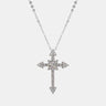 【442】"Entwined" Paved Cross Moissanite Couple Pendants - Queenou Jewelry