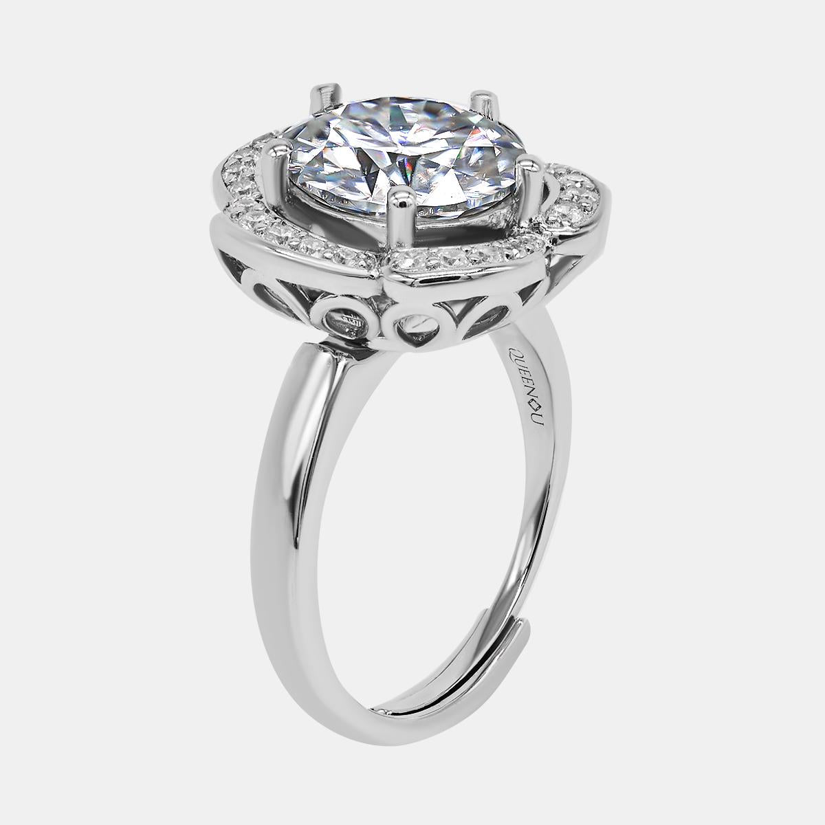 【711】925 sterling Silver Moissanite Multi - purpose Ring - Queenou Jewelry