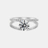 【726】"Begin Again" Split Tension Set 1.5 Carat Moissanite Ring - Queenou Jewelry