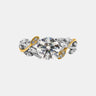 【729】"Springtime Symphony" Gold Plated Vine 2 Carat Moissanite Ring - Queenou Jewelry