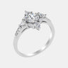 【740】"Entwined" Radiant Art Deco Clear Moissanite Couple Rings - Queenou Jewelry