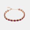 【753】Synthetic Ruby Elegance Bracelet - Queenou Jewelry