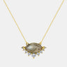 【773】‘Mystic Moss Collection’ Sylvan Serenity Necklace Labradorite Classic event Necklace - Queenou Jewelry