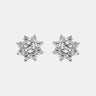 【776】Timeless Grace Eternal Blossom 0.5*2 Carat Moissanite Floral Dating Earrings - Queenou Jewelry