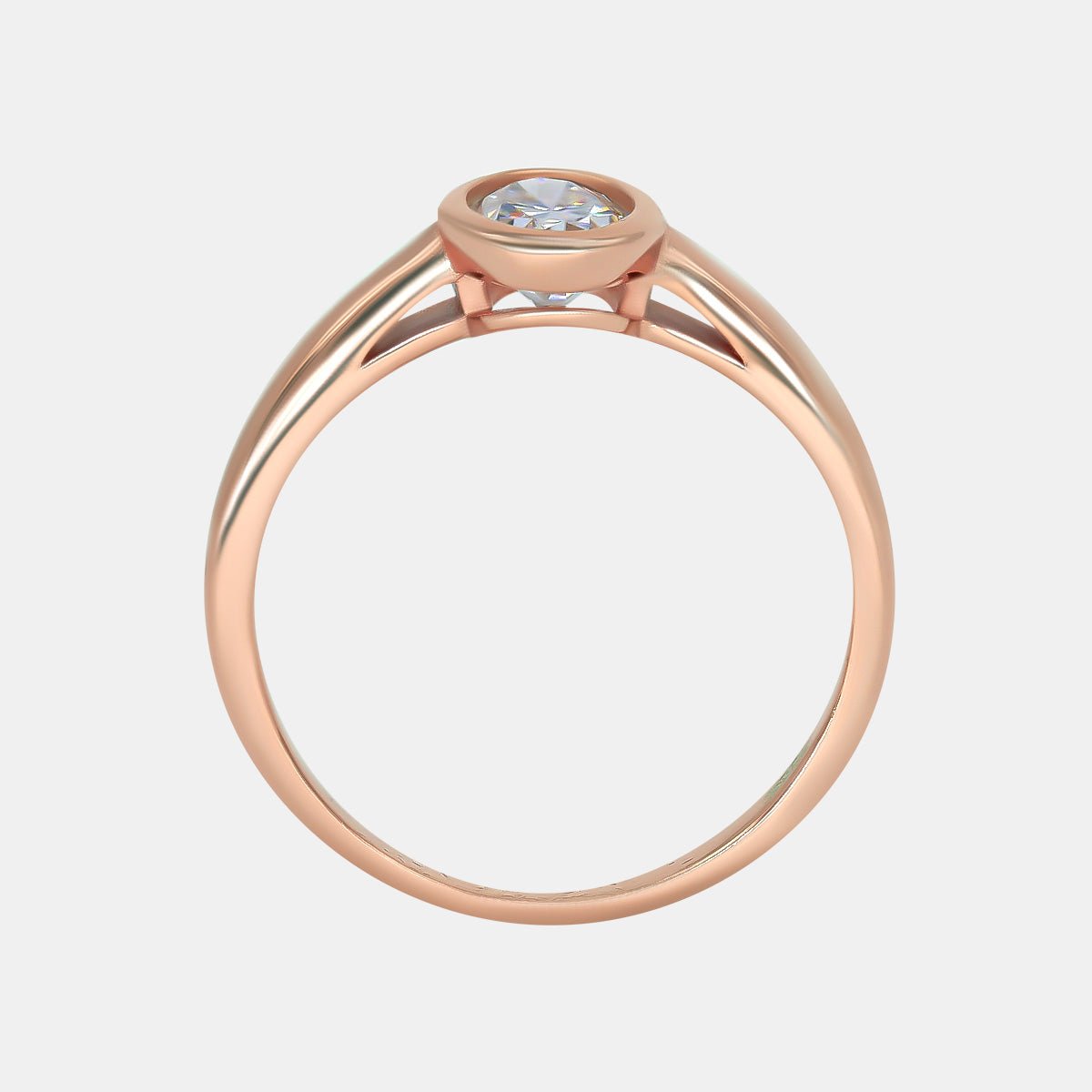 【786】“Eternal Graces” Blush Lux 1 Carat Oval Moissanite Classic Dinning Ring - Queenou Jewelry