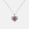 【791】“Eternal Graces” Heart Whisper 3 Carat Moissanite Crown Party Necklace - Queenou Jewelry