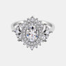 【805】Snowborne Majesty 1CT Moissanite Ring - Queenou Jewelry