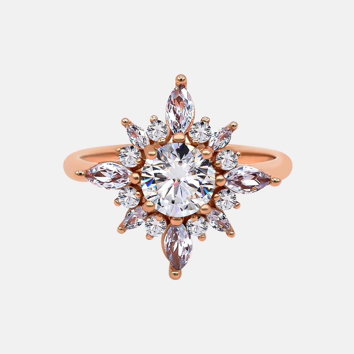 【809】Polaris Dream 1CT Moissanite Ring - Queenou Jewelry