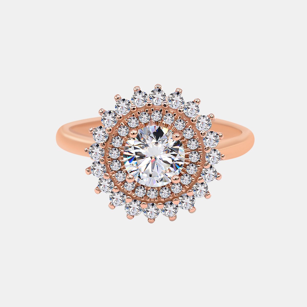 【810】Love in Winterland 1CT Moissanite Ring - Queenou Jewelry