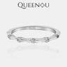 【837】Bamboo Charm Synthetic Moissanite Ring - Queenou Jewelry