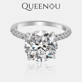 【838】 Stellar Brilliance Solitaire Synthetic Moissanite Ring - Queenou Jewelry