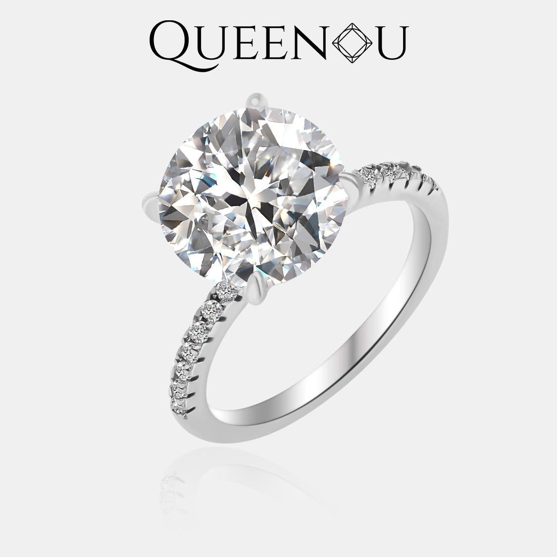 【838】Stellar Brilliance Solitaire Synthetic Moissanite Ring – Elegant Wedding, Engagement, and Anniversary Gift for Women. Classic and Fashionable Design, Perfect for Special Occasions and Daily Wear. - Queenou Jewelry