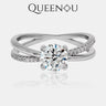 [839]Eternal Brilliance 1CT Synthetic Moissanite Ring - Queenou Jewelry