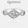 【841】1 Carat Synthetic Moissanite Infinity Radiance Ring - Queenou Jewelry