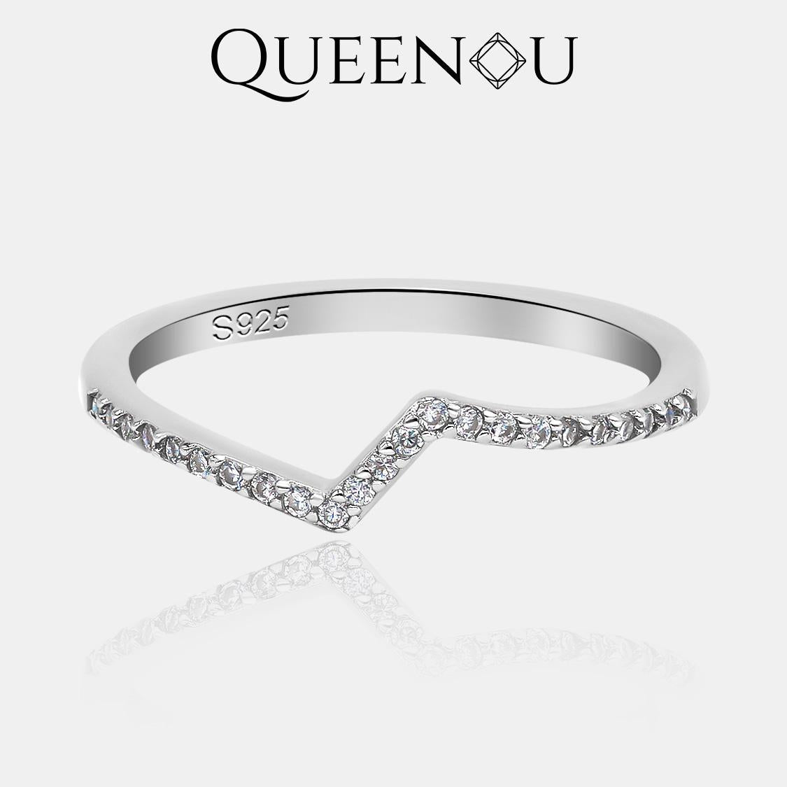 [847] Urban V - Guard Synthetic Moissanite Ring - Queenou Jewelry