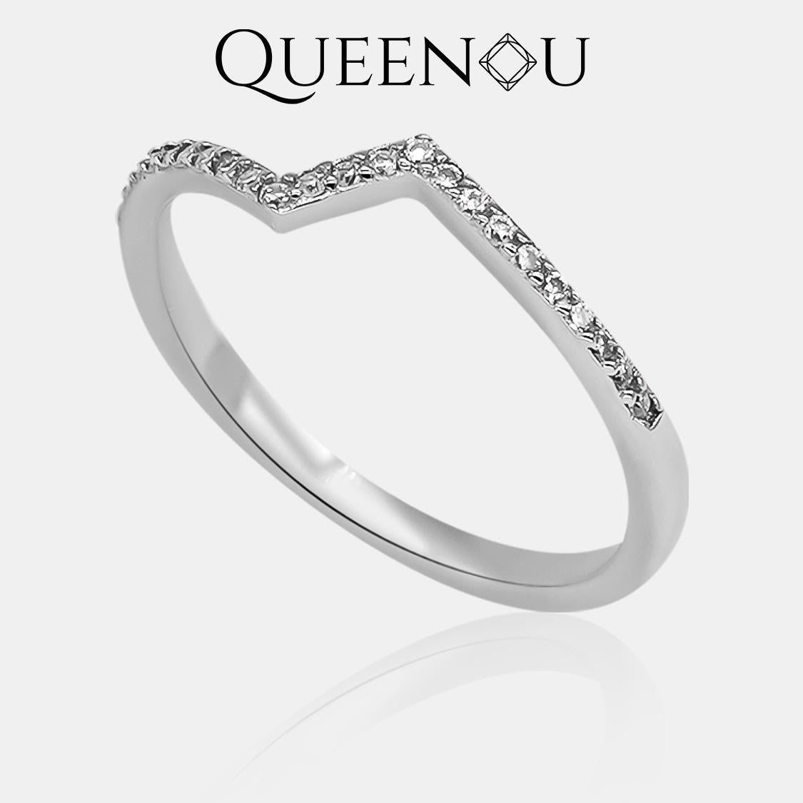 [847] Urban V - Guard Synthetic Moissanite Ring - Queenou Jewelry