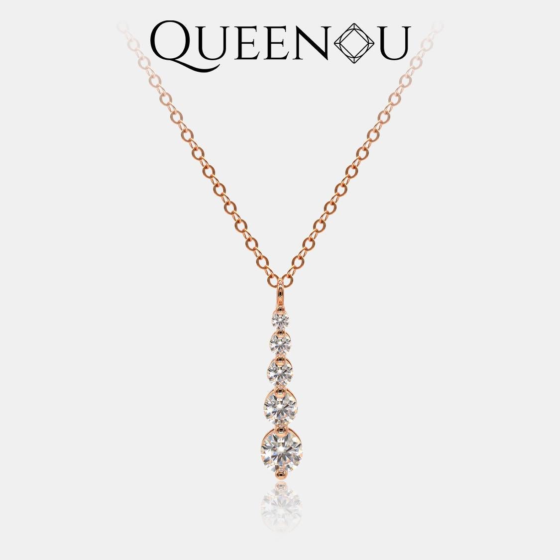 【857】2024 NEW Luxurious Lumina Cascade 1.5CT Synthetic Moissanite Necklace - Elegant Fashion Statement, Perfect for Anniversary, Birthday, Wedding, or Valentine's Day Gift - Queenou Jewelry