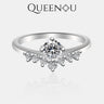 【861】Sweet Crown Princess synthetic moissanite Ring - Elegant Wedding/Engagement Gift, Royal - Inspired Design for Women, Fashionable Statement Jewelry - Queenou Jewelry