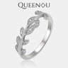 【864】Nature’s Aura Arranged Tree 1CT Synthetic Moissanite Ring + Arranged Tree Band - Nature - Inspired Jewelry Set, Elegant Gift for Nature Lovers, Perfect for Anniversaries and Birthdays - Queenou Jewelry