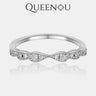 【866】Snow Fairy Snowflake synthetic moissanite ring + Luxurious Versatile Band - Elegant Winter Jewelry, Fashionable Gift for Women, Chic Accessory for Any Occasion - Queenou Jewelry