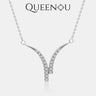 【870】Romantic Snowflake Y - Shape Synthetic Moissanite Necklace - Elegant Valentine's Day Gift, Fashionable Jewelry for Women, Perfect for Anniversary or Holiday Celebrations - Queenou Jewelry