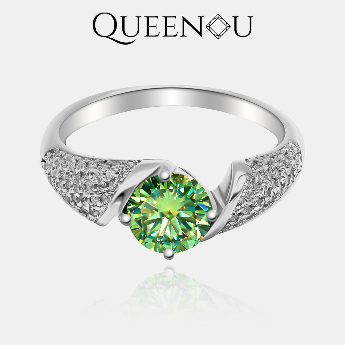 【871】Twist Time Bend Synthetic Moissanite Ring - Elegant Wedding/Engagement Gift, Fashionable Anniversary Ring, Luxury Jewelry for Women - Queenou Jewelry