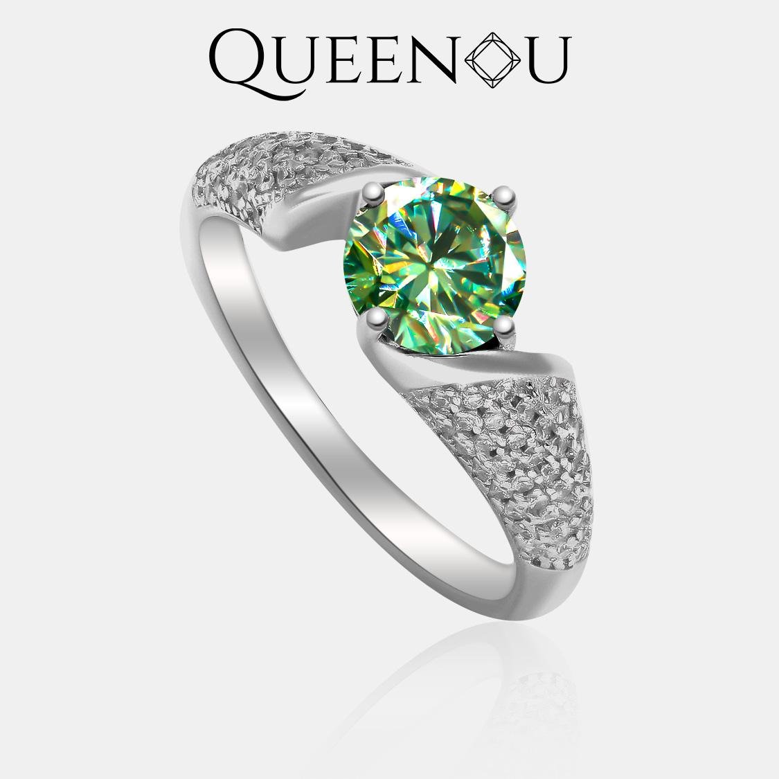 【871】Twist Time Bend Synthetic Moissanite Ring - Elegant Wedding/Engagement Gift, Fashionable Anniversary Ring, Luxury Jewelry for Women - Queenou Jewelry