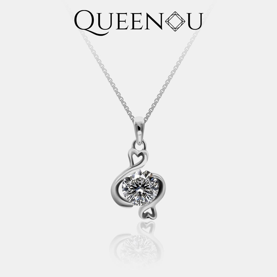 【891】Unique Zodiac Significance Synthetic Moissanite Necklace - Personalized Birthstone & Zodiac Sign Jewelry, Luxury Gift for Women, Anniversary/Birthday Gift - Queenou Jewelry