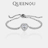 【902】2CT Heart - Shaped Teardrop Synthetic Moissanite Bracelet - Queenou Jewelry