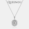 【903】Elegant French - Cut Square Pendant 1CT Synthetic Moissanite Necklace - Queenou Jewelry