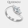 【915】Medieval Minimalist Wave 1CT Synthetic Moissanite Rings - Queenou Jewelry