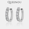 【922】Elegant Linear Design Synthetic Moissanite Earrings - Queenou Jewelry