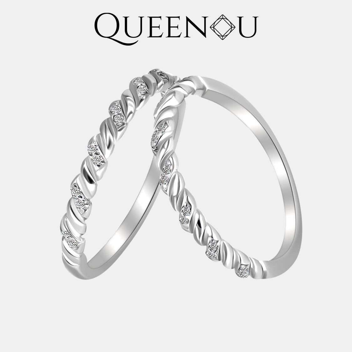 【923】Fate Entwined Vine Cubic Zirconia Ring - Queenou Jewelry