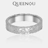 【924】Radiant fish scale texture Shattered Ice Ring - Queenou Jewelry