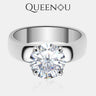 【925】Coronation of Love 2CT Cubic ziconia/Synthetic Moissanite Ring - Queenou Jewelry