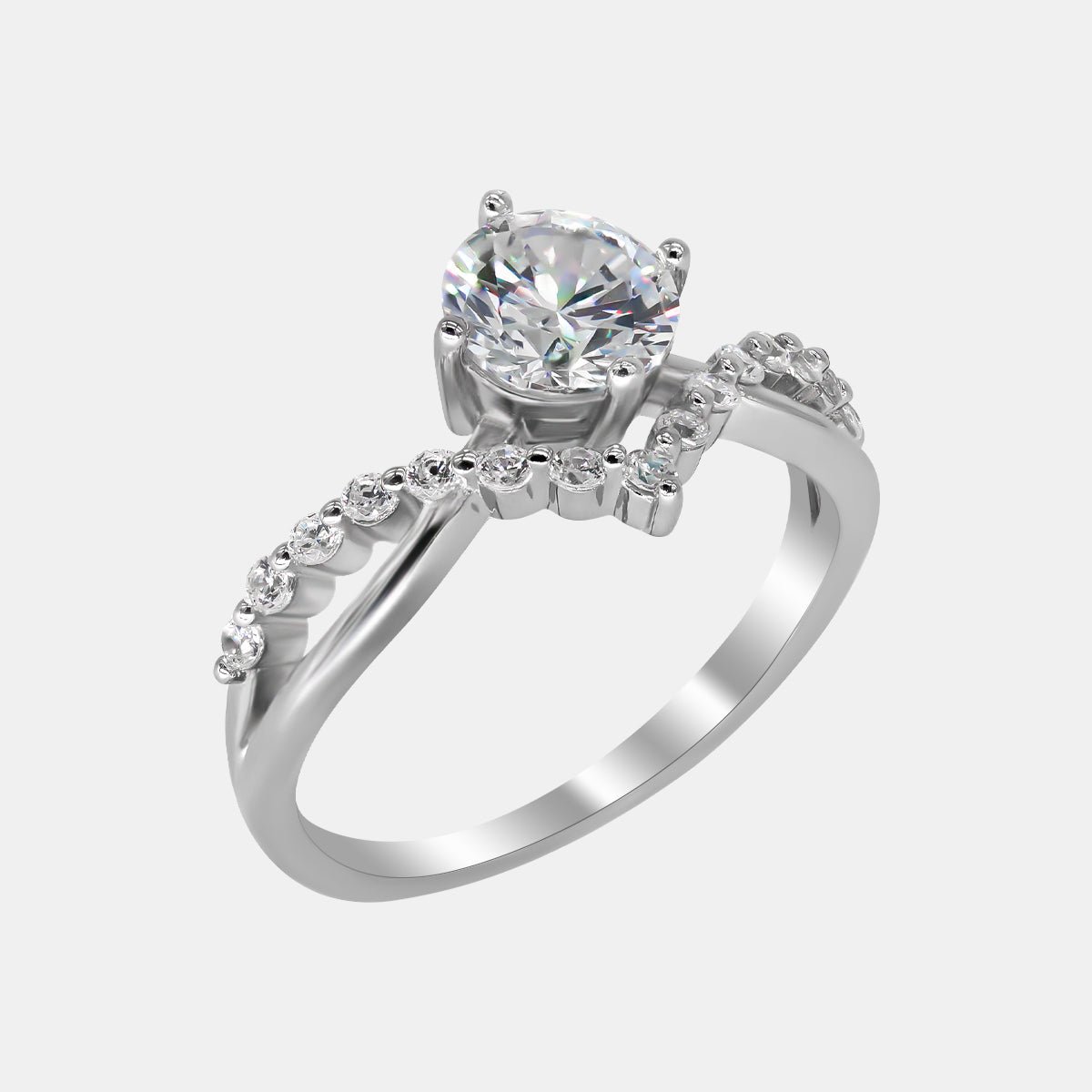 【H1】‘Eternal’ Elegance Queen 1 Carat Clear Cubic Ziconia Crown Personalize Ring - Queenou Jewelry