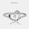 【K5】0.02CT Classical Synthetic Moissanite Ring - Queenou Jewelry